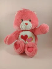 Care Bears LOVE-A-LOT BEAR Pink 11” Plush Hugging Arms 2004 No Sound
