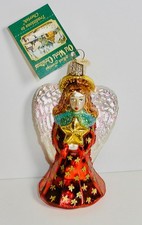 2005 RADIANT ANGEL RED - OLD WORLD CHRISTMAS BLOWN GLASS ORNAMENT NEW 10152