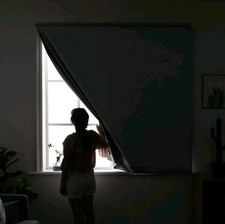 Portable Blackout Shades 118" x 57" UV Protection 100 Blackout Curtains Blinds