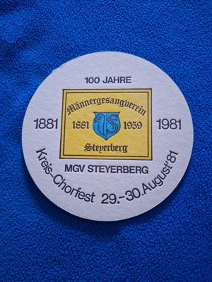 Bierdeckel 1981 - MGV Steyerberg - Barre Bräu