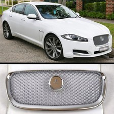 XF-R Style Front Bumper Grill Grille Fit Jaguar XF 2012-2016 X250 Chrome