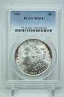 1881 $1 Silver Morgan Dollar PCGS MS64+ #3016