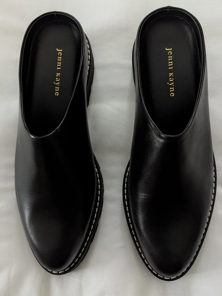 New Jenni Kayne Black Leather Lug Mule Shoes Sz 40 US 9.5/10 - Image 4 of 4