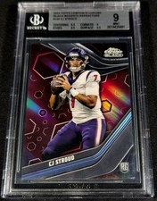BGS 9 1/1 RC JSY # 7/10 CJ STROUD SSP BLACK MAGENTA REF ROOKIE 2023 Topps Chrome