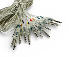 13 Clear Silver Transparent Trigger Cable Kit Wires Snake Cord For ROLAND Alesis