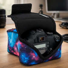 USA Gear FlexARMOR Neoprene DSLR Camera Sleeve Case Galaxy Design Soft Pouch
