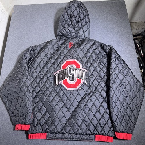 VTG Ohio State Buckeyes Jacket Men Large Pro Player Reversible Full Zip 90s READ