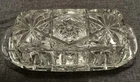 Vintage Mid Century Anchor Hocking pressed glass butter dish. Star Of David.