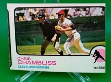 1973 Topps - Chris Chambliss #11 Jim Kaat Baserunning Miscut