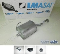 Imasaf Esd Auspuff Endtopf + Anbauteile FüR Fiat 500 + Panda 1.2 + Ford Ka 51KW