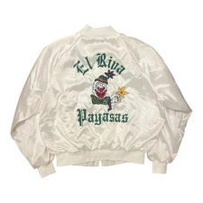 Vintage Clown Satin Joyce Jacket Chain Stitch Embroidery