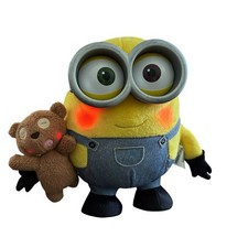 Despicable Me 10  Minion Bob Talking Plush Teddy Bear Light Up Blush Works