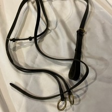 New Black Leather Cob Martingale Brass Buckles & Rings,Jumping,Hacking,X Country