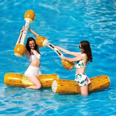 Aufblasbares Pool Turnier Spiel Schwimmer Set Wassersport Floß für Kinder Erwachsene Sommer Fu