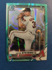 2021 Bowman Chrome JACOB STEINMETZ Aqua Lava Refractor 81/199 Diamondbacks