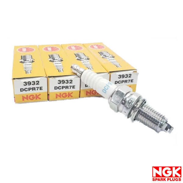 New Set of 4 NGK Standard Spark Plug DCPR7E for Chevy Spark 1.2L/ Fiat 500 1.4L