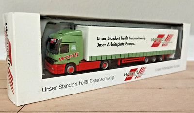 Herpa 146111, MB Actros L MP1, Lowliner-Gardinenplanen-Sattelzug ''Wandt''