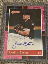 2022 DONRUSS JONATHAN STIEVER RETRO PINK FIREWORK 1988 AUTO #R88S-JS #’d/199
