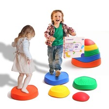 makarci Stepping Stones for Kids, 5pcs Non-Slip Plastic Balance stones, Promo...