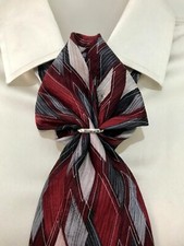 NEW  Tie women's. Silk 100 Italy. Collar, necklace, necktie, cravat. Hand-made