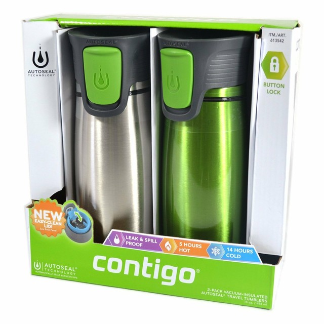 Contigo 2Pack Vacuum Insulated Autoseal Travel Tumblers 14oz/414mL eBay