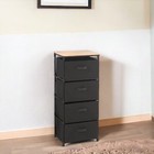 Canvas 4 Chest Of Drawer With MDF Table Top Bedroom Furniture Storage Cabinet