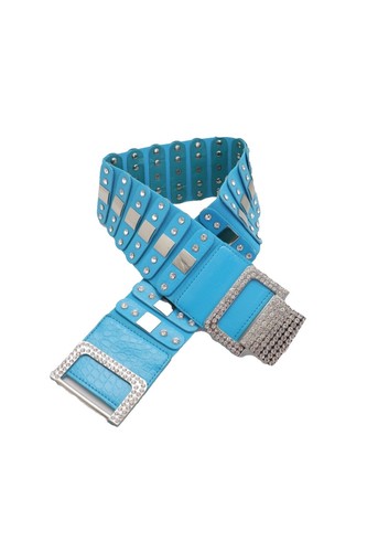 Tribal Turquoise Cowrie Shell Beaded Belt 4 display picture 2