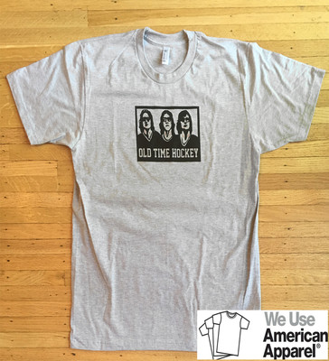 Slapshot Old Time Hockey Hanson Brothers Shirt American Apparel Grey