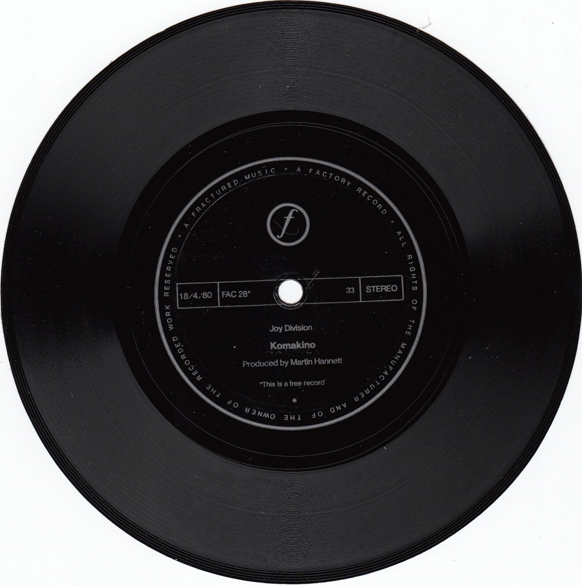 JOY DIVISION Komakino b/w Incubation 7