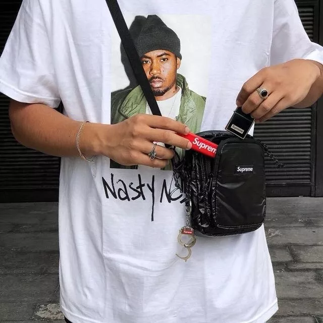 Sac bandoulière 100 % authentique FW17 Supreme boîte noire cordura logo