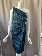 New David Meister Green One Shoulder Dress size 6/S