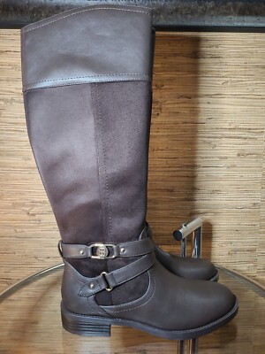 Bandolino Women's Rhyta3 Dark Brown Knee-High Riding Boots