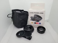 New 0.45X Mobile Phone Lens  Camera 0.45X Super Wide Angle  Macro Lens Black