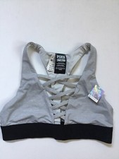 NWT Victoria  s Secret PINK ULTIMATE Unlined Sports Bra S Gym Strappy