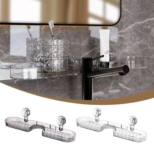 Wall Mounted Faucet Storage Rack Bathroom Drainage Rack Bathroom Organizer