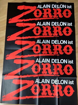 Filmposter * Kinoplakat * A0 * Zorro * Alain Delon * 1975 * EA