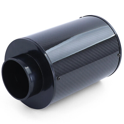 Kit D'aspiration Air Froid En Fibre De Carbone, Système D'aspiration Filtre Sport Voiture Boîte Rubber Intake Flow Pantalon Tuyau Série 3"boîte Universelle