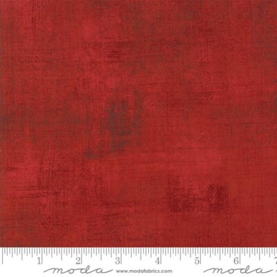 GRUNGE BASICS Winter Cherry Red Moda Quilt Fabric #30150-427 sold by 1/2 Yd