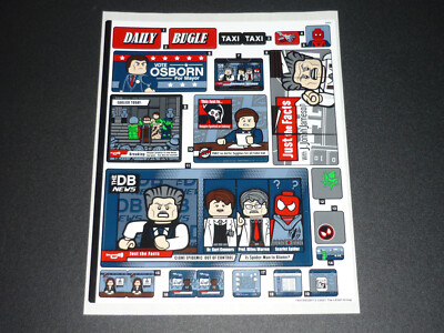 Autumn　オータム　ステッカー NO BRICKS Lego 76178 SuperHeroes Daily Bugle Set of 2 Sticker