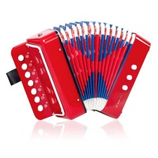 Toy Accordion Musical Instrument Red Accordian Music Kids Gift Boys Girls Child