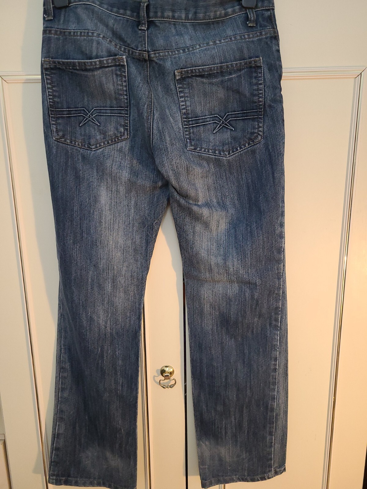 Men’s Denim & Co Blue Skinny Denim Jeans W32 L32 Button Fly Primark