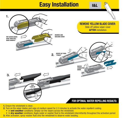Rain-X 5079280-2 Latitude 2-In-1 Water Repellent Wiper Blades, 24 Inch - Picture 3 of 6