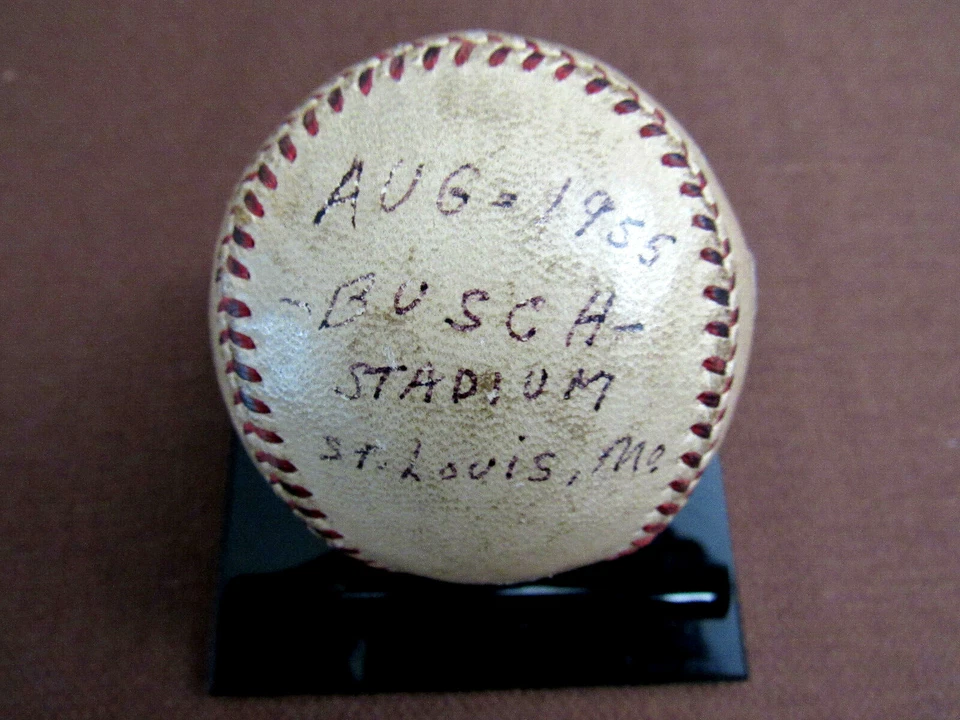 JOHNNY MIZE GIANTS CARDS HOF SIGNED AUTO 1955 WARREN GILES GUED ONL BASEBALL JSA - Image 3 of 4