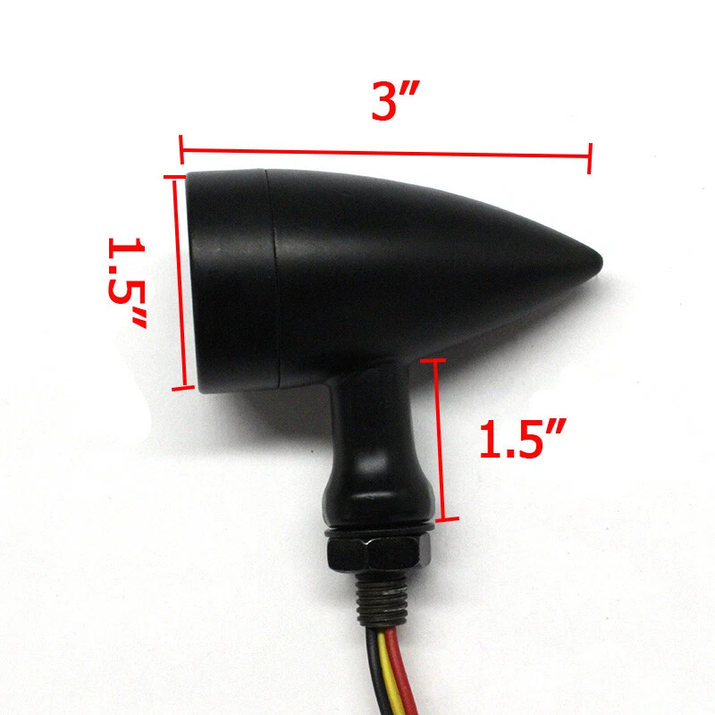 For Honda Shadow VLX 600 VT 600C Amber Motorcycle LED Turn Signal Blinker Lights - Image 3 of 4