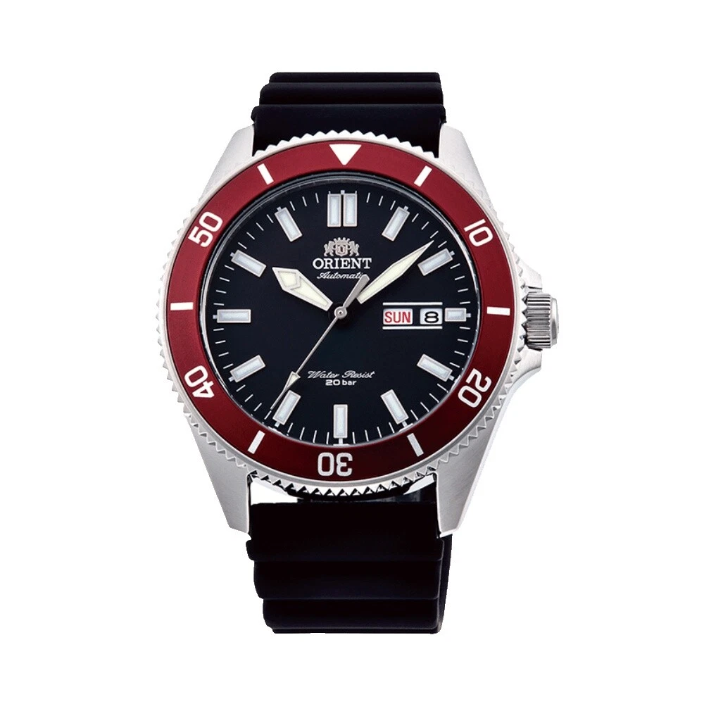 Relógios de pulso pulseira de borracha Orient Mergulhador