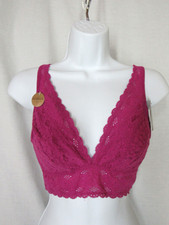 Wacoal 811205 Halo Wire-Free Bralette Fuschia Lace Pattern size 38 NWT