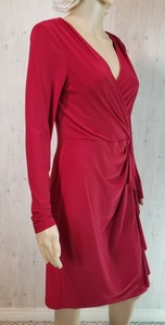 ralph lauren red wrap dress