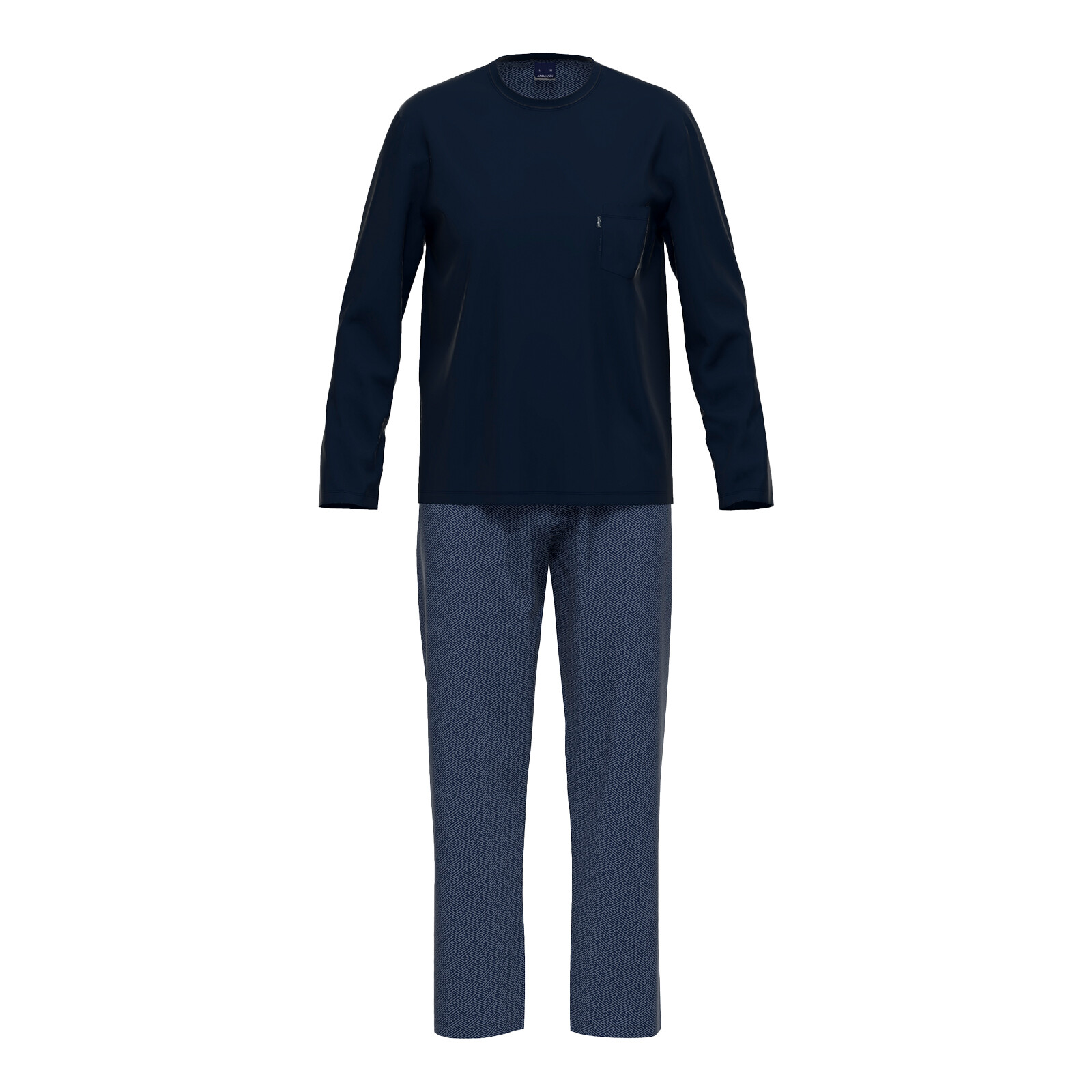 Пижамный комплект Ammann Herren, длинный комплект домашней одежды GOTS Schlafanzug lang