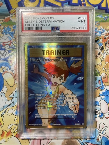 2016 Pokemon XY Misty's Determination And Brock’s Grit Full Art Holo PSA 9 MINT - Picture 2 of 7