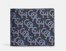 COACH Men's 3-In-1 Wallet Printed Coated Canvas, Monogram - Midnight 